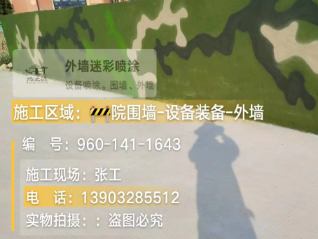 巫溪 迷彩漆喷涂价格（按平方米计费）